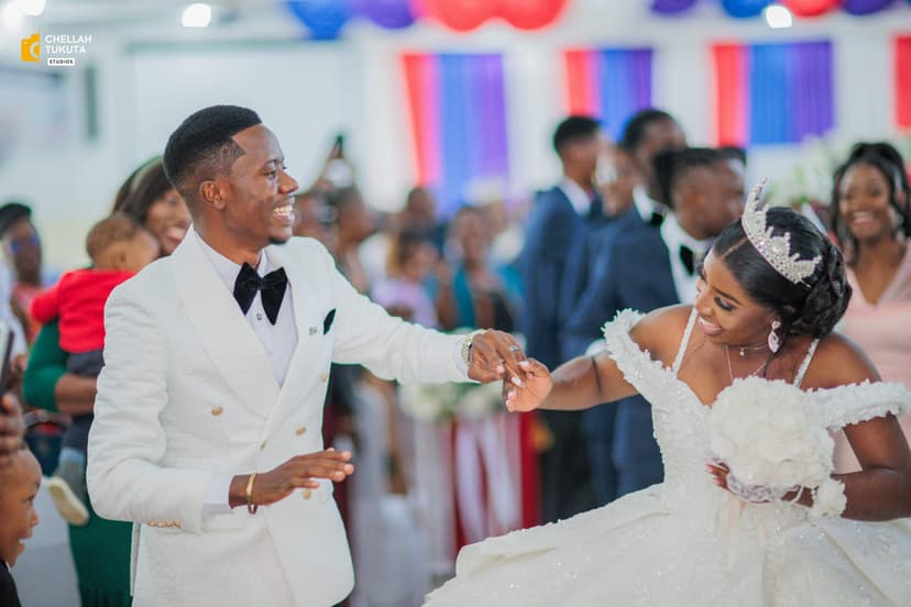 Joyful first dance celebration